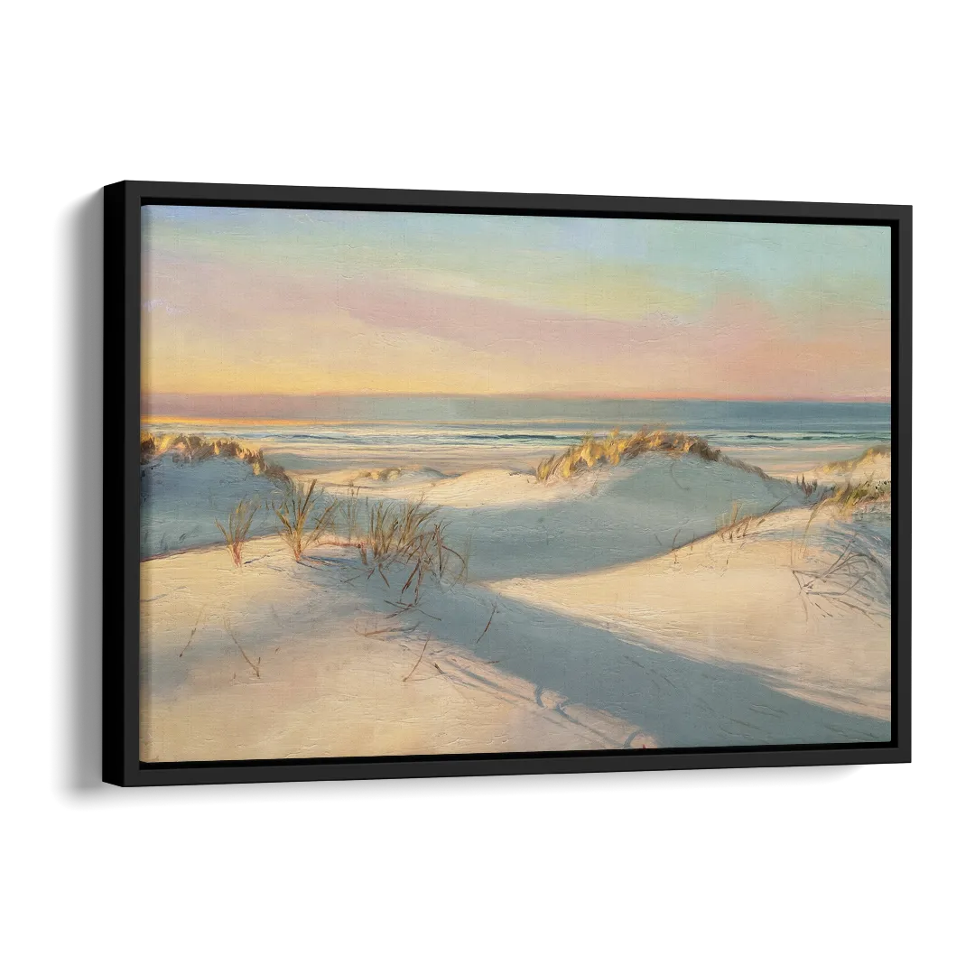 Myrtle Beach Sand Dunes Serenity Side - Black Canvas Wall Art