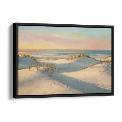 Myrtle Beach Sand Dunes Serenity Side - Black Canvas Wall Art