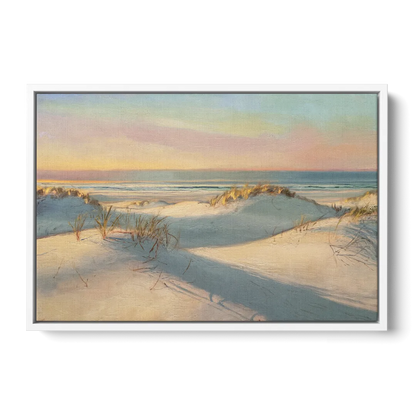 Myrtle Beach Sand Dunes Serenity Front - White Canvas Wall Art