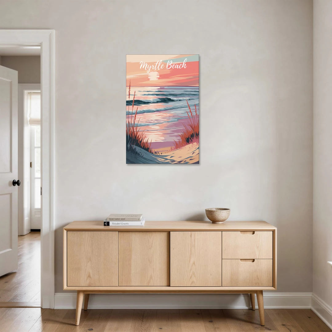 Myrtle Beach Sunset Reflections - Canvas Wall Art - Coffee Table - 24x36