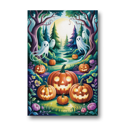 Mystical Elegance Forest Halloween - Canvas Wall Art - Front