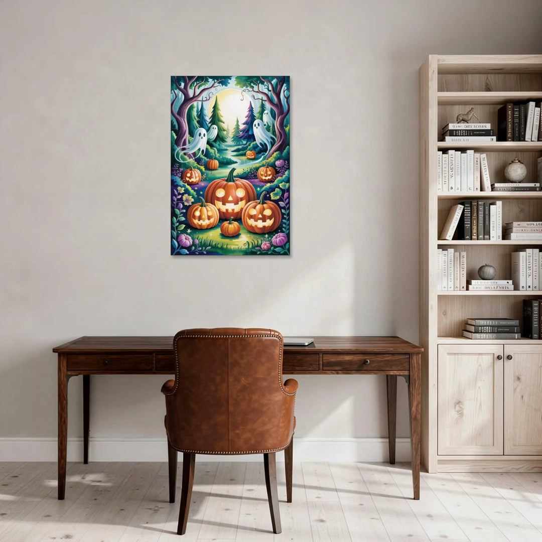 Mystical Elegance Forest Halloween - Canvas Wall Art - Office - 24x36