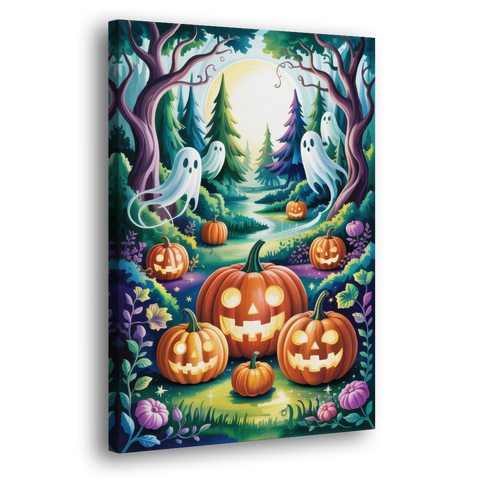 Mystical Elegance Forest Halloween - Canvas Wall Art - Side