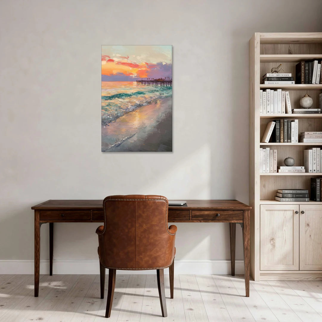 Naples Beach Sunset - Canvas Wall Art - Office - 24x36