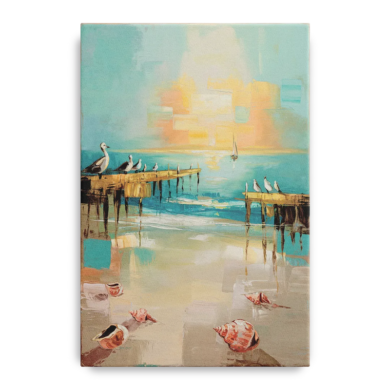 Naples Florida Coastal Vibes Front - Canvas Wall Art