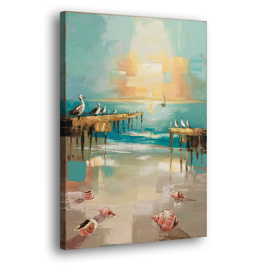 Naples Florida Coastal Vibes Side - Canvas Wall Art