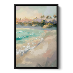 Naples Florida Ocean Breeze - Black Framed Canvas Wall Art - Front