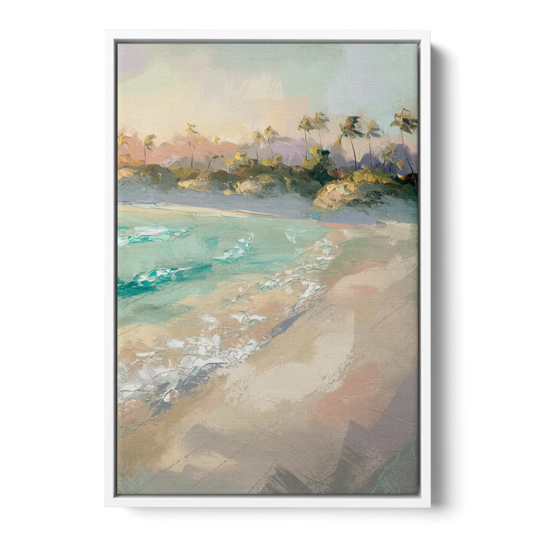 Naples Florida Ocean Breeze Front - White Canvas Wall Art
