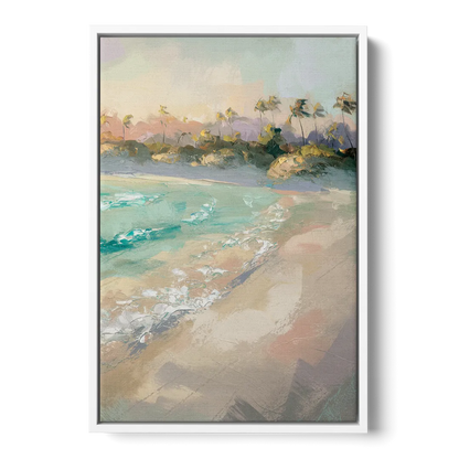 Naples Florida Ocean Breeze Front - White Canvas Wall Art