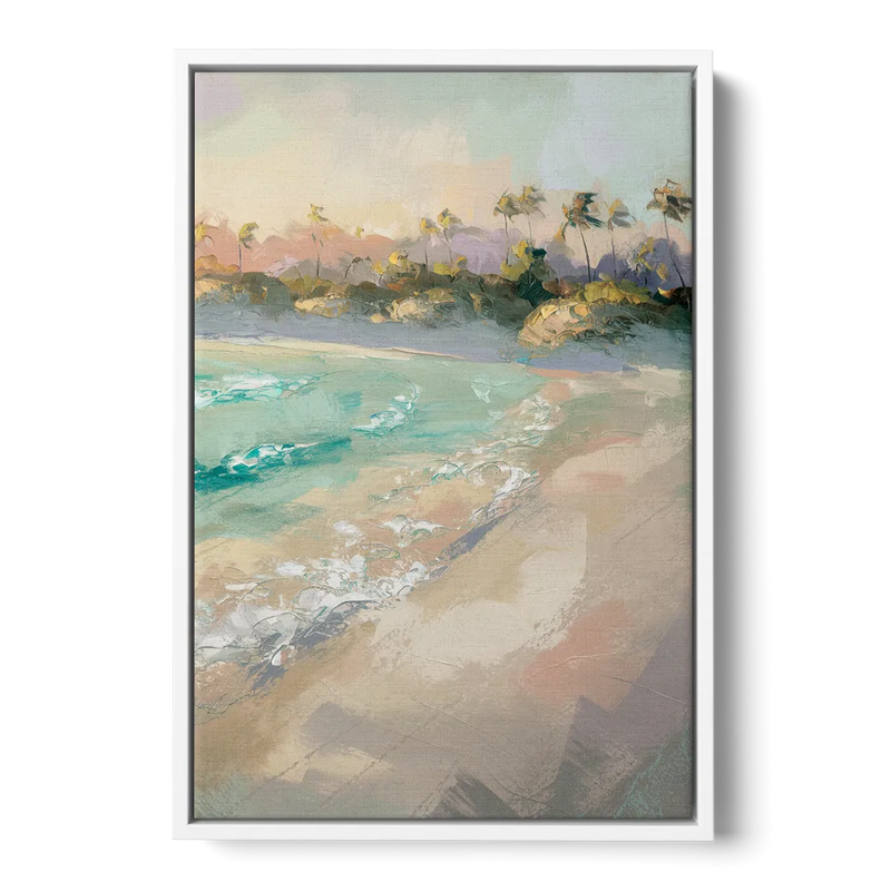 Naples Florida Ocean Breeze Front - White Canvas Wall Art