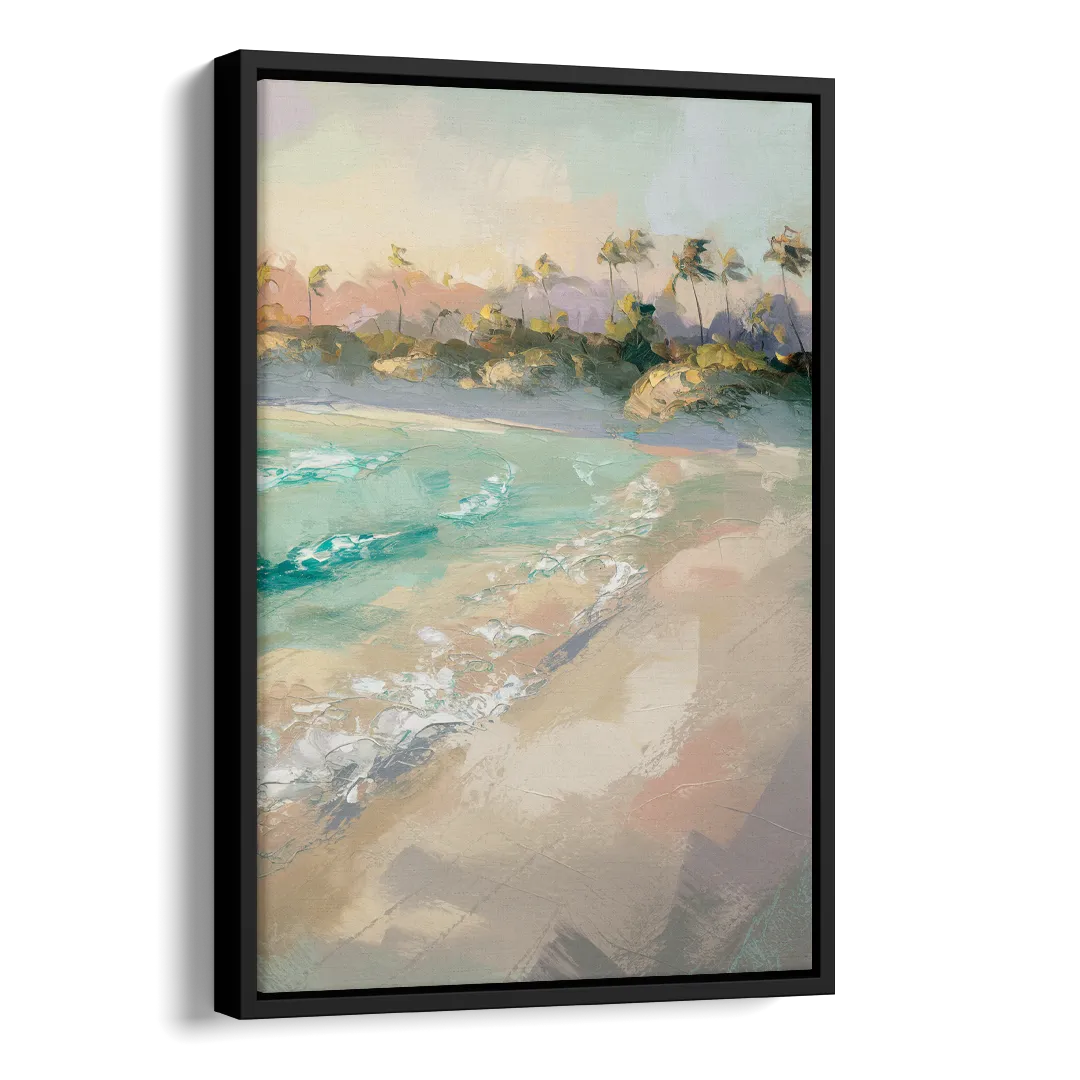 Naples Florida Ocean Breeze Side - Black Canvas Wall Art