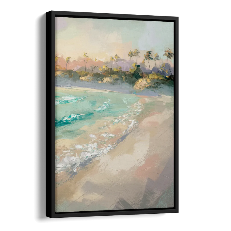 Naples Florida Ocean Breeze Side - Black Canvas Wall Art