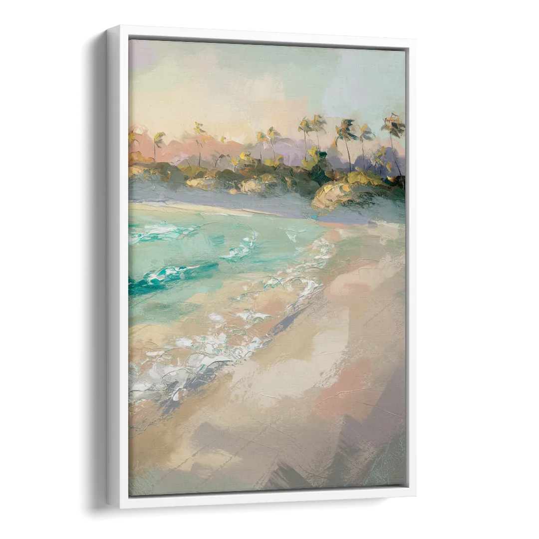 Naples Florida Ocean Breeze Side - White Canvas Wall Art