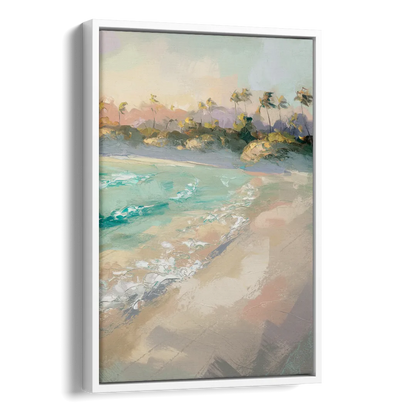 Naples Florida Ocean Breeze Side - White Canvas Wall Art