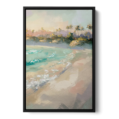Naples Florida Ocean Breeze Front - Black Canvas Wall Art