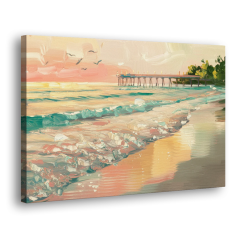 Naples Gulf Shore Serenity - Canvas Wall Art - Side
