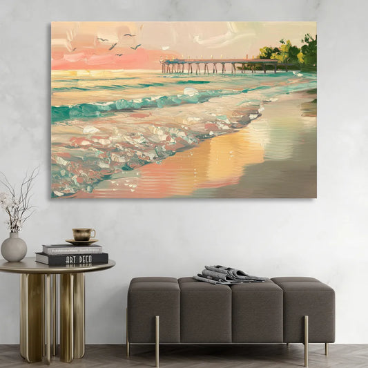 Naples Gulf Shore Serenity Living Room - Canvas Wall Art