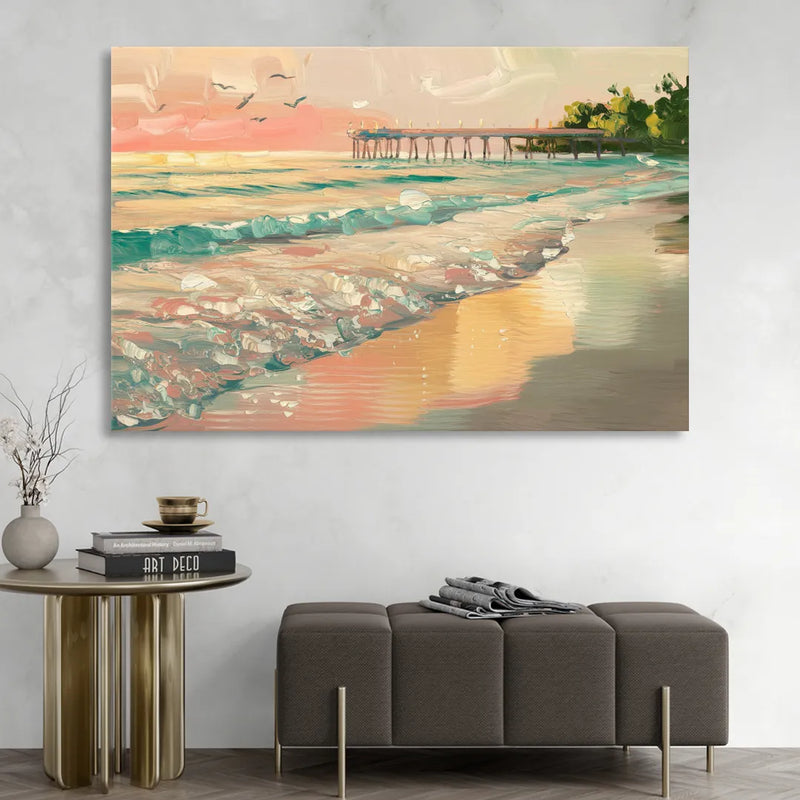 Naples Gulf Shore Serenity Living Room - Canvas Wall Art