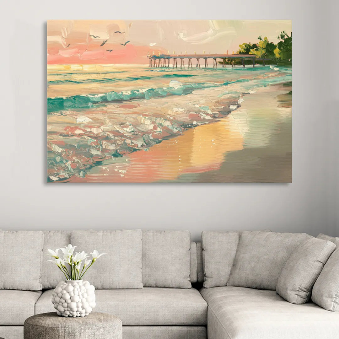 Naples Gulf Shore Serenity Sitting Room - Canvas Wall Art