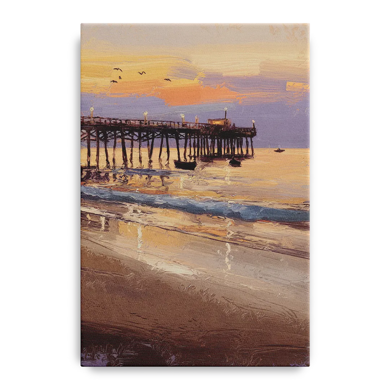 Naples Pier at Twilight Front - Canvas Wall Art
