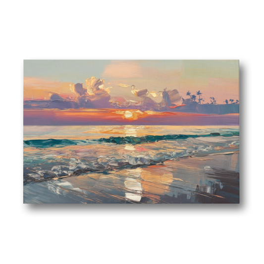 Naples Sunset Over The Gulf - Canvas Wall Art - Front