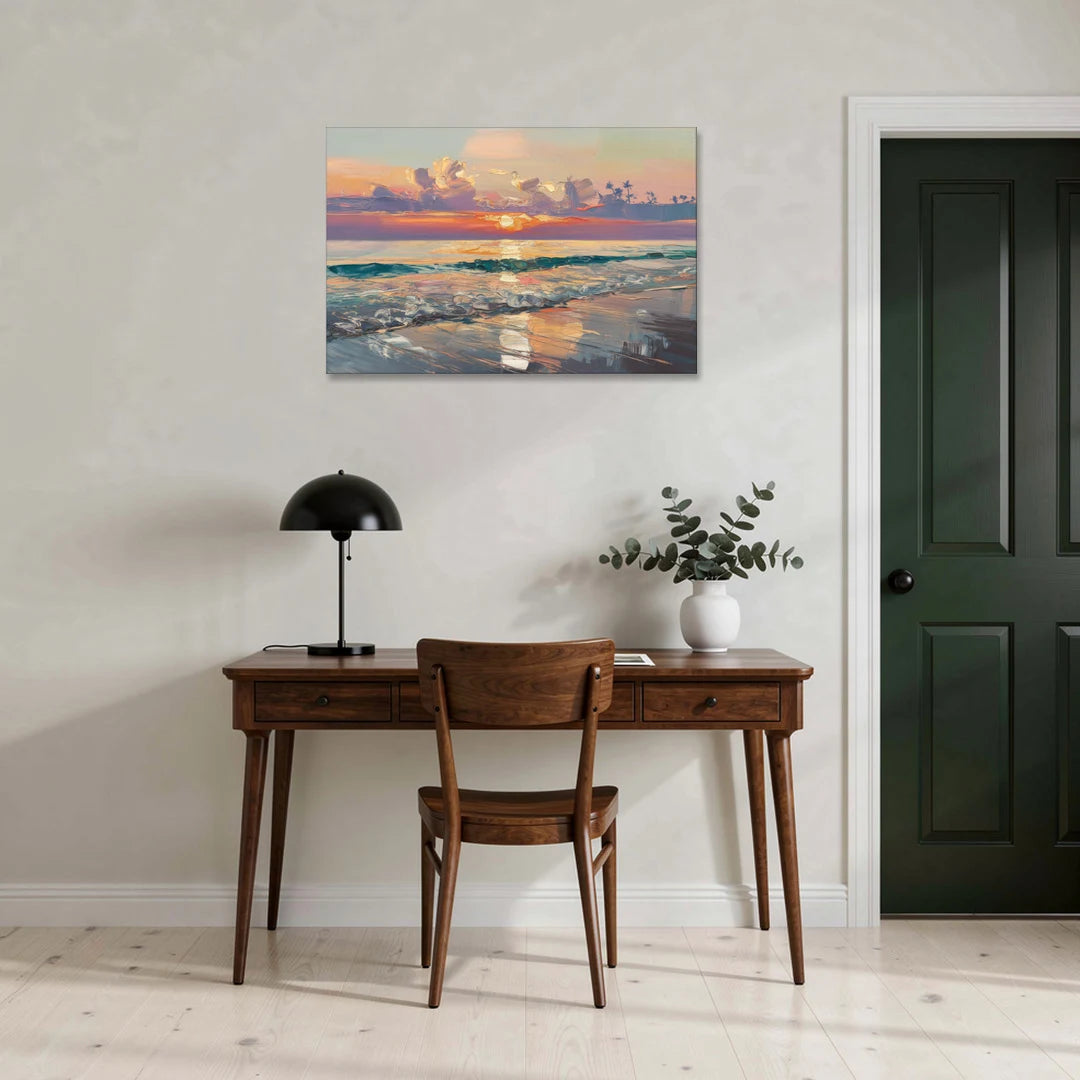 Naples Sunset Over The Gulf - Canvas Wall Art - Office - 36x24