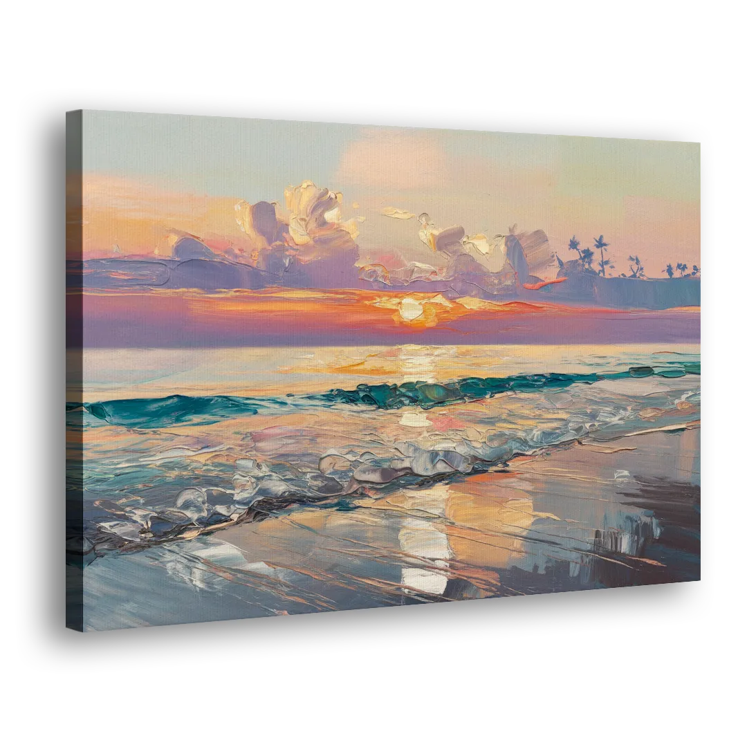 Naples Sunset Over The Gulf Side - Canvas Wall Art