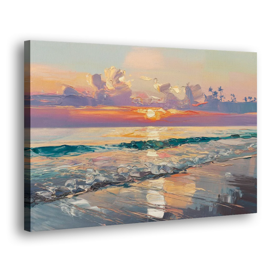 Naples Sunset Over The Gulf Side - Canvas Wall Art