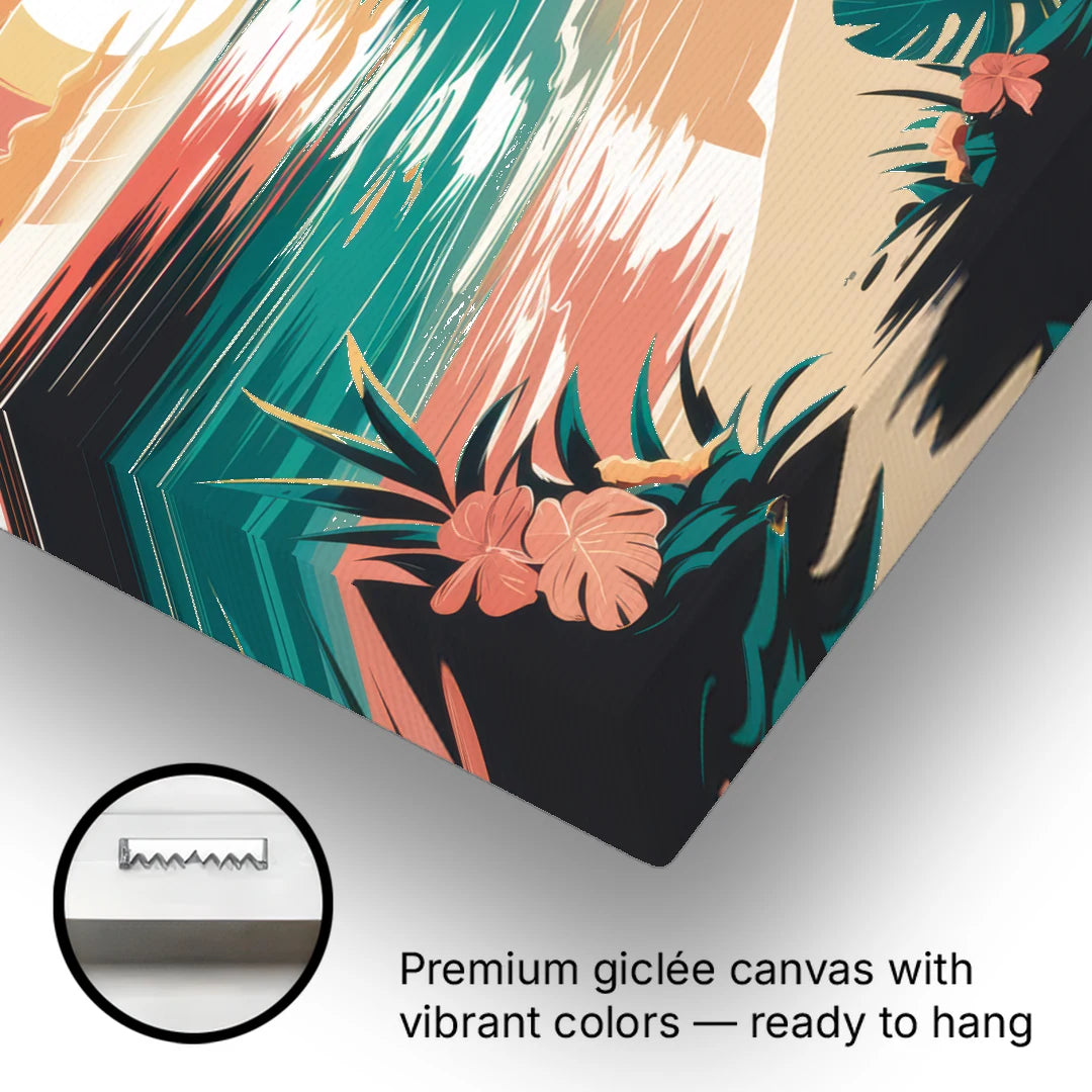 Naples Tropical Paradise - Canvas Wall Art - Gallery Wrap Corner