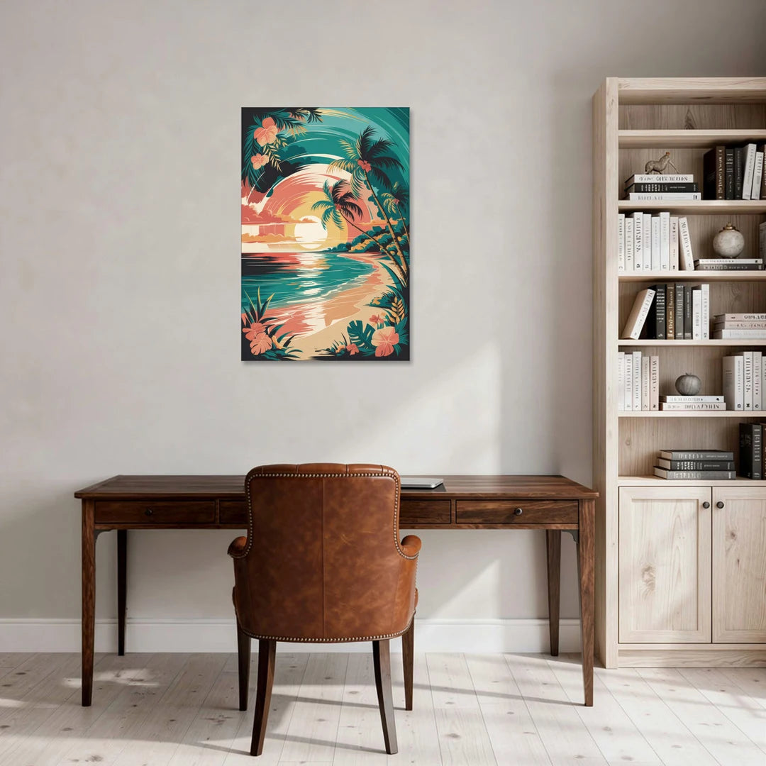 Naples Tropical Paradise - Canvas Wall Art - Office - 24x36