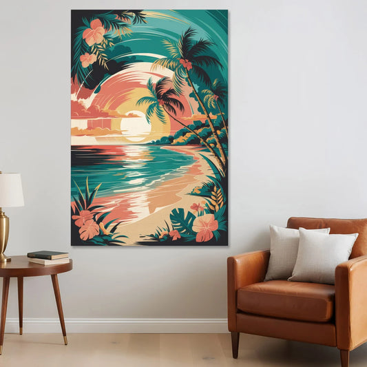 Naples Tropical Paradise - Canvas Wall Art - Sofa - 40x60