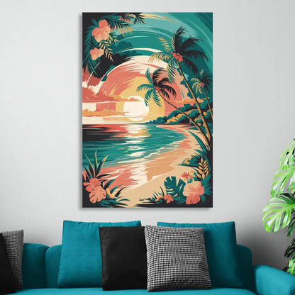 Naples Tropical Paradise Sitting Room - Canvas Wall Art