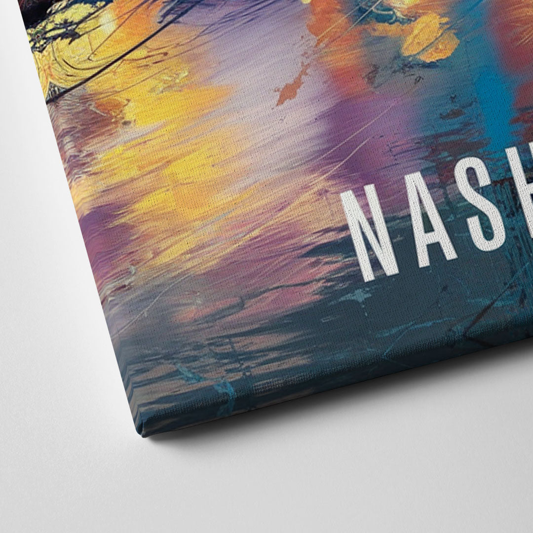 Nashville Artistic Skyline Canvas Close Up