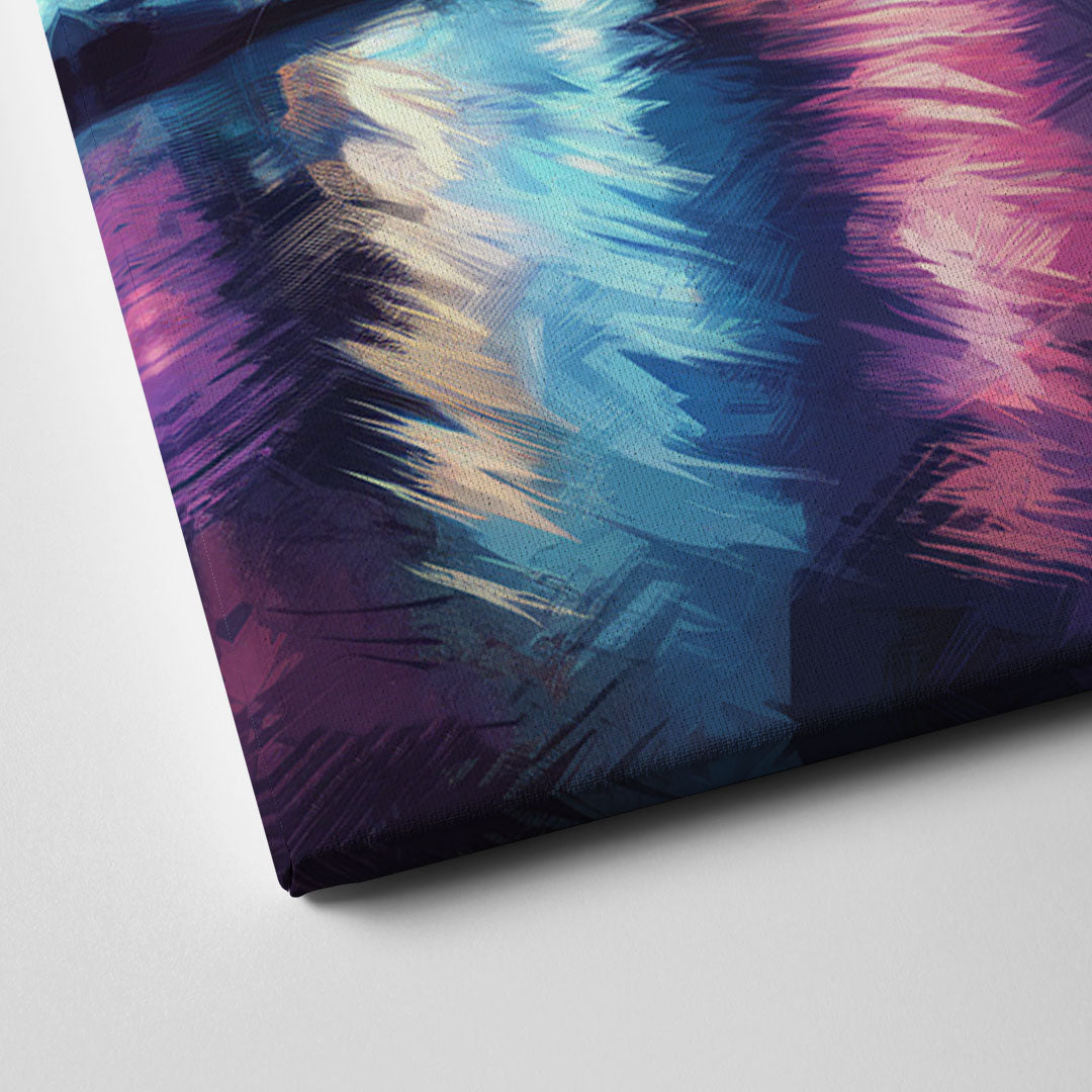 Nashville Bright Lights Skyline Canvas Close Up