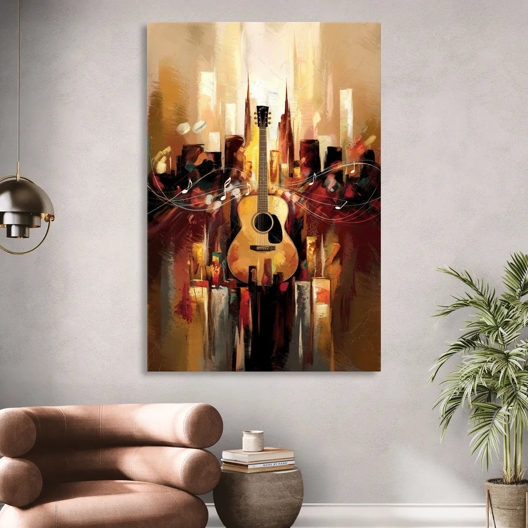 Nashville Country Music Vibes Sitting Room - Canvas Wall Art