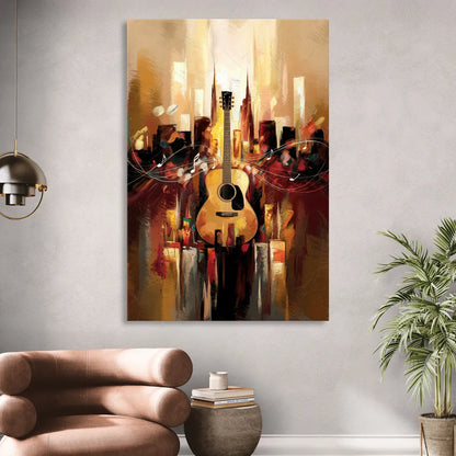 Nashville Country Music Vibes Sitting Room - Canvas Wall Art