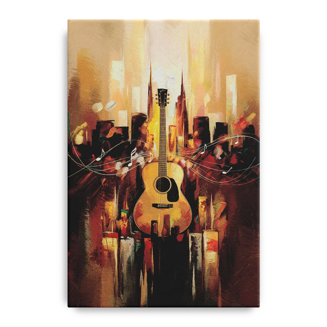 Nashville Country Music Vibes Front - Canvas Wall Art