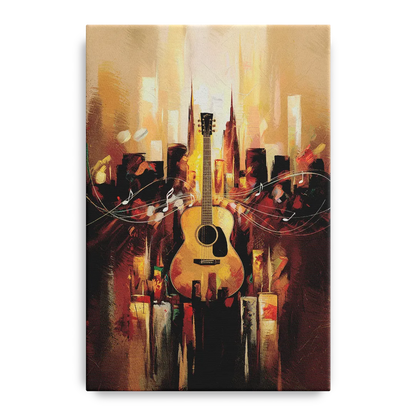 Nashville Country Music Vibes Front - Canvas Wall Art