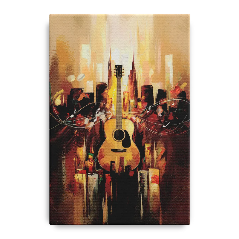 Nashville Country Music Vibes Front - Canvas Wall Art