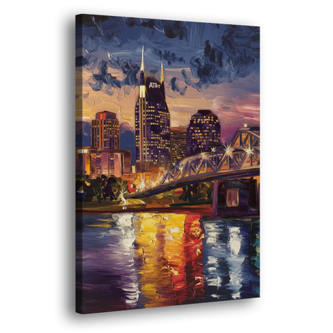 Nashville Cumberland River Views - Canvas Wall Art