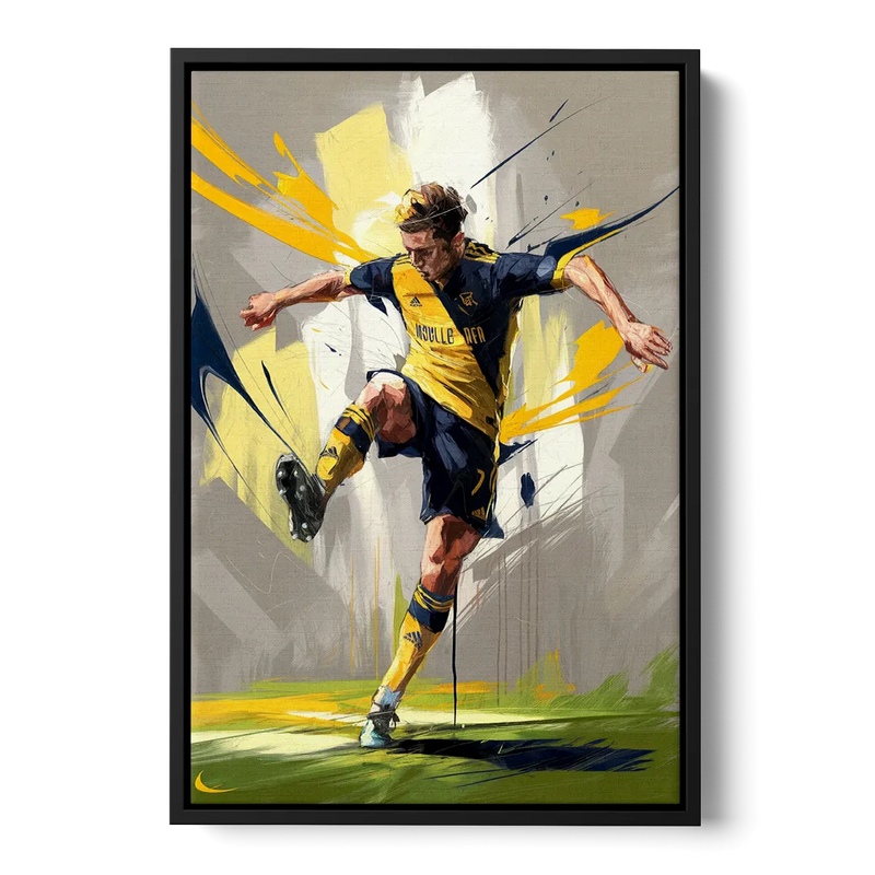 Nashville FC Soccer Spirit Front - Black Canvas Wall Art