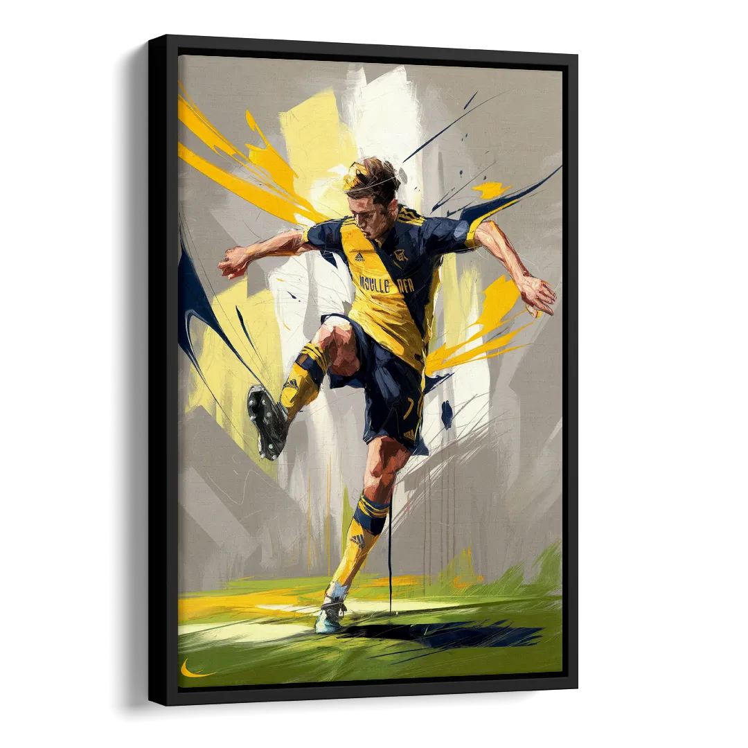 Nashville FC Soccer Spirit Side - Black Canvas Wall Art