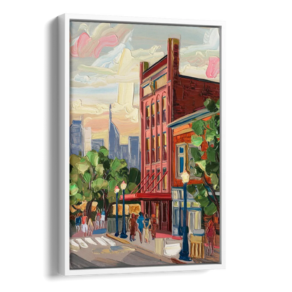 Nashville Grand Ole Opry Side - White Canvas Wall Art