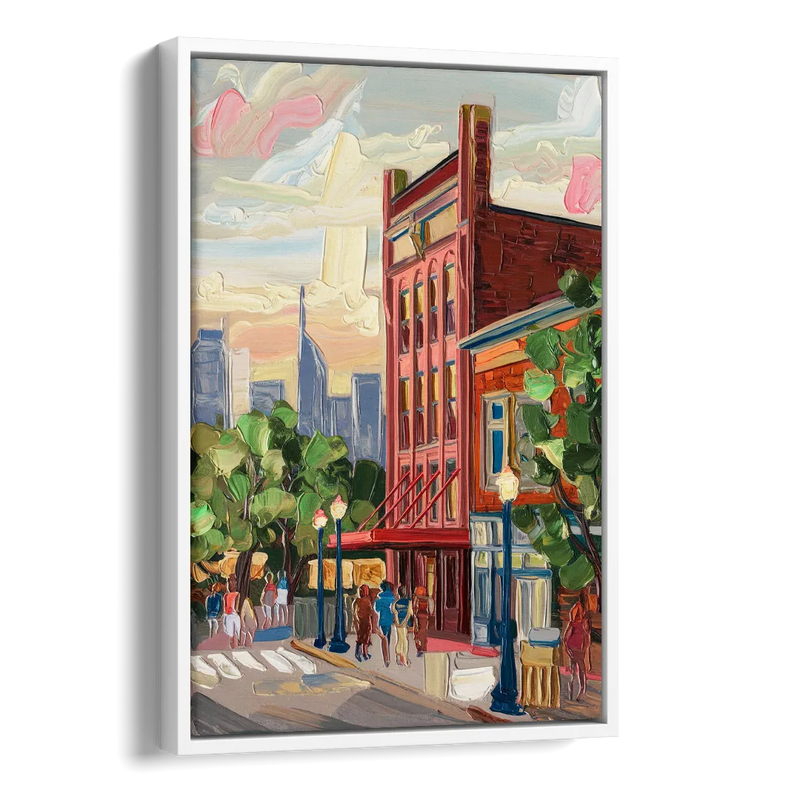 Nashville Grand Ole Opry Side - White Canvas Wall Art