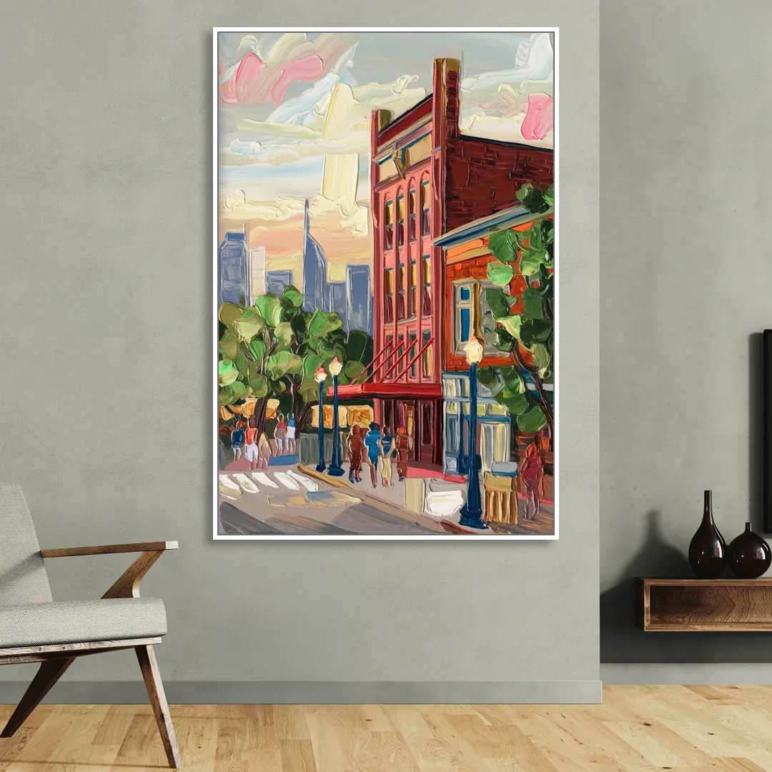 Nashville Grand Ole Opry Sitting Room - White Canvas Wall Art