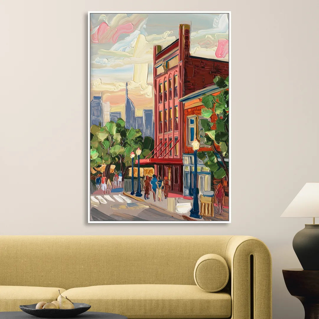 Nashville Grand Ole Opry Living Room - White Canvas Wall Art