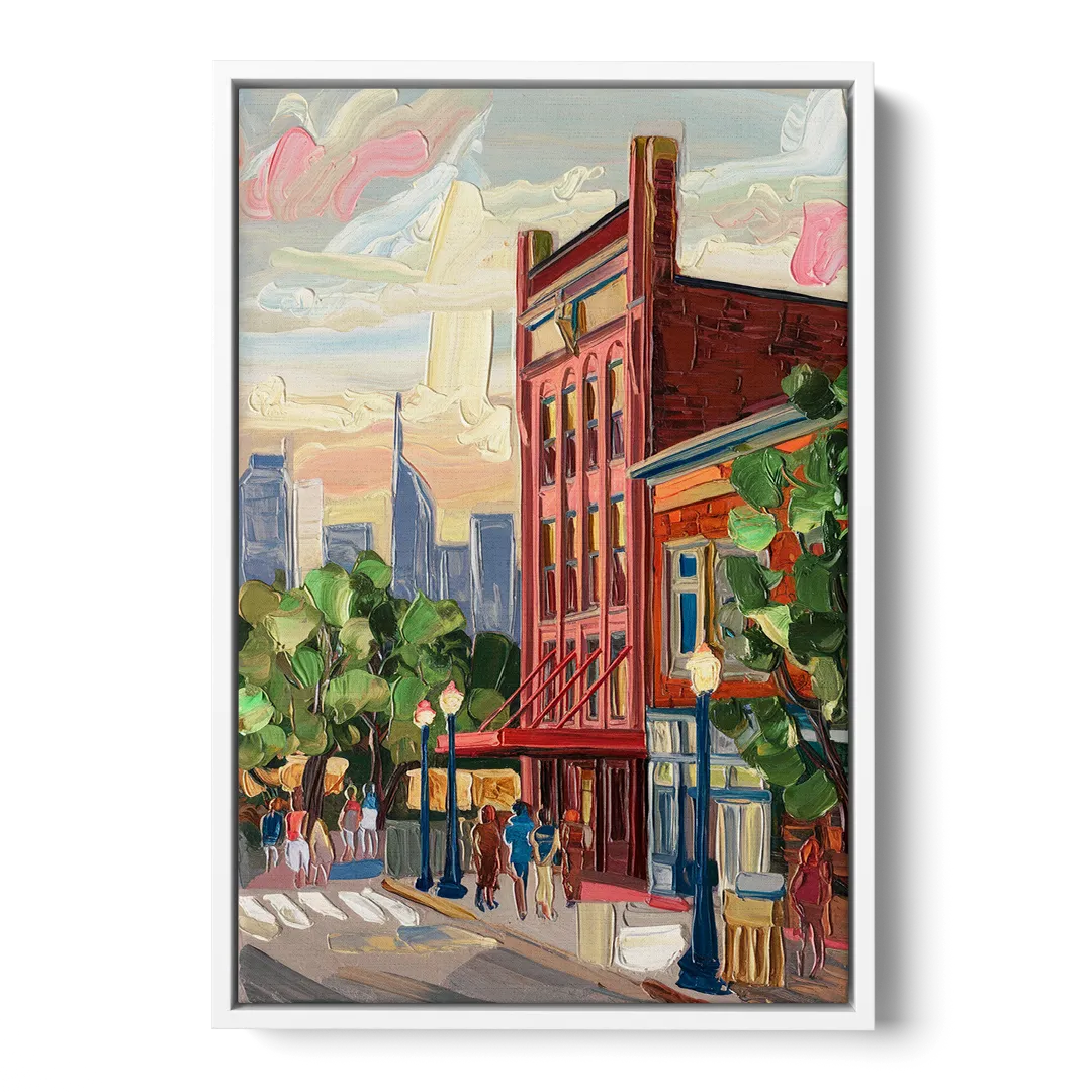 Nashville Grand Ole Opry Front - White Canvas Wall Art