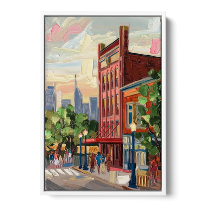 Nashville Grand Ole Opry Front - White Canvas Wall Art