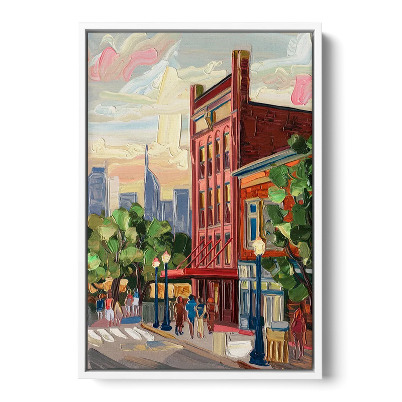 Nashville Grand Ole Opry Front - White Canvas Wall Art