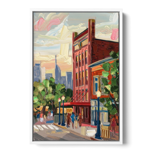Nashville Grand Ole Opry - White Framed Canvas Wall Art - Front